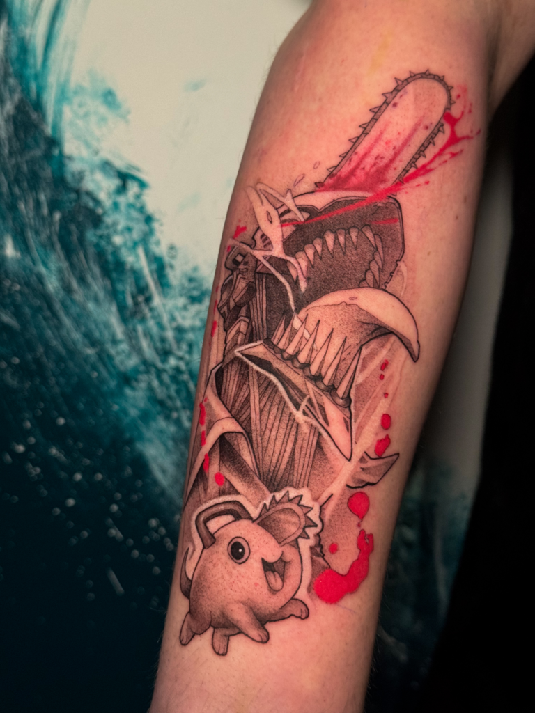 chainsaw man pochita denji tattoo sheffield